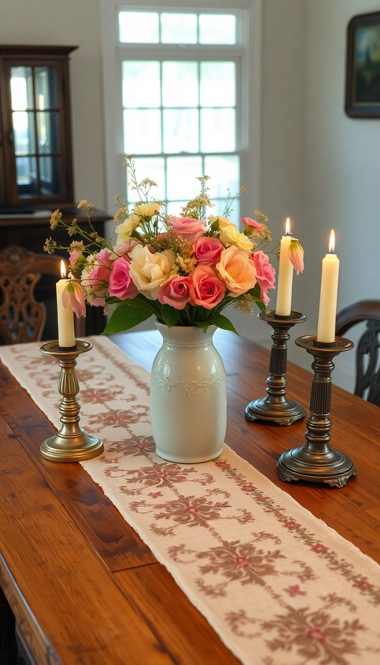 15 Incredible Farmhouse Table Centerpiece Ideas That Will Wow Your Guests! - 7. Family Heirlooms