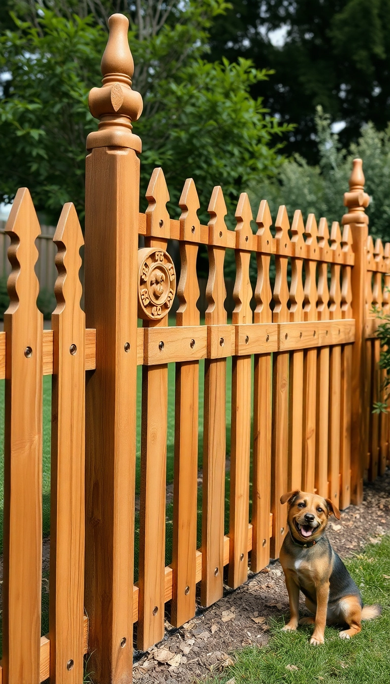 15 Stunning Wooden Dog Fence Ideas That'll Make Your Backyard the Talk of the Neighborhood! - 13. Artisanal Handcrafted Fence