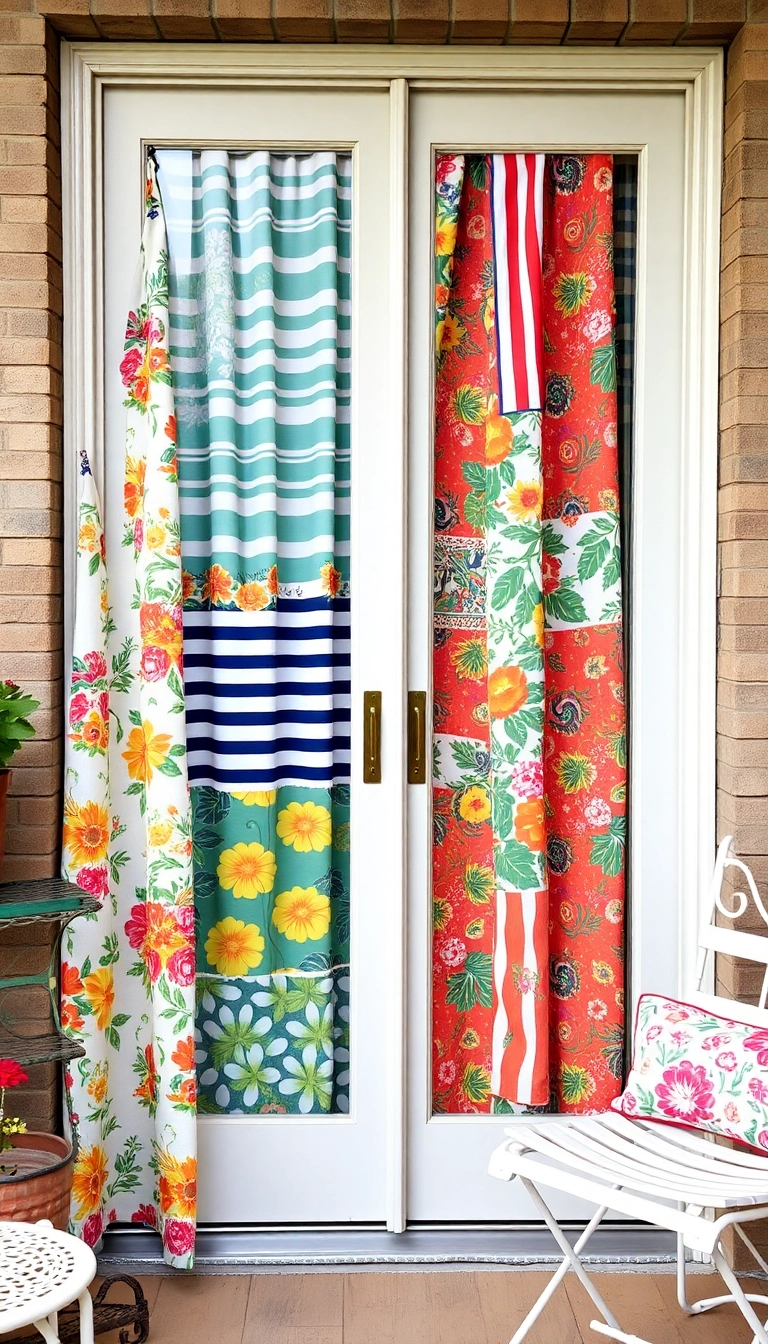 16 Colorful Patio Door Curtain Ideas That Will Brighten Up Your Space! - 10. Eclectic Prints