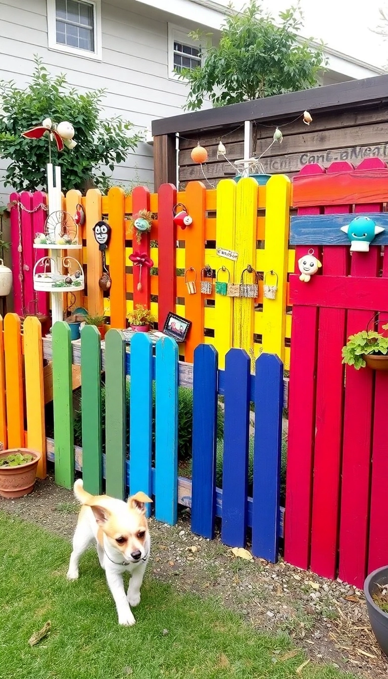 19 Decorative Dog Fence Ideas That Will Add Style and Elegance to Your Yard! - 11. Artistic Pallet Fences