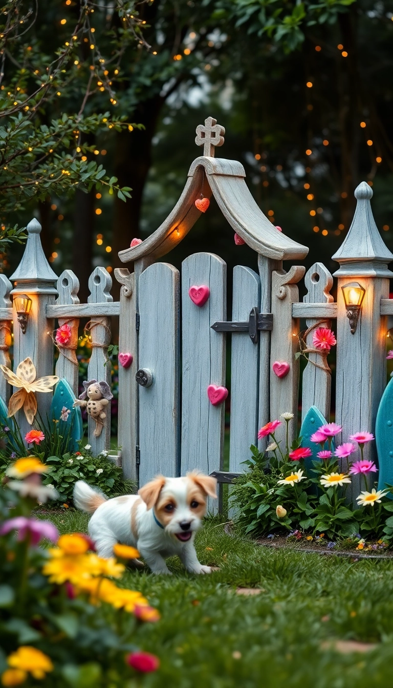 19 Decorative Dog Fence Ideas That Will Add Style and Elegance to Your Yard! - 15. Charming Fairy Tale Fences