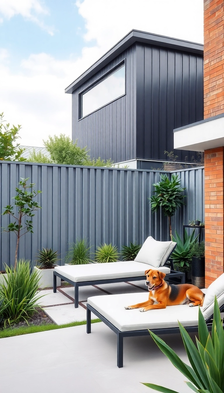 19 Decorative Dog Fence Ideas That Will Add Style and Elegance to Your Yard! - 5. Modern Minimalist Fences