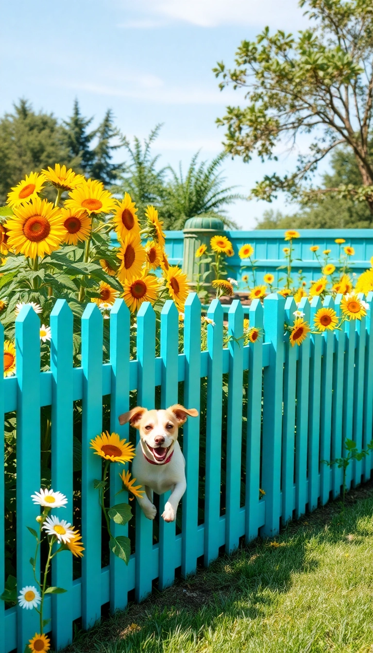 19 Decorative Dog Fence Ideas That Will Add Style and Elegance to Your Yard! - 7. Colorful Vinyl Fences