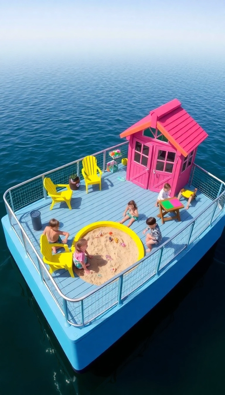 21 Creative Floating Deck Ideas to Elevate Your Outdoor Space (Wait Till You See #12!) - 8. Family-Friendly Play Zone