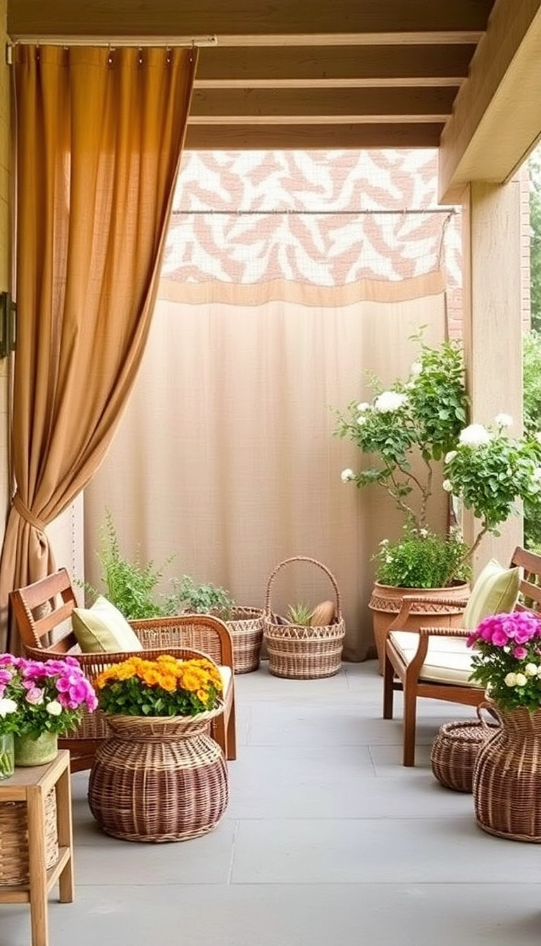 21 Stunning Patio Door Curtain Ideas That Will Transform Your Space (You Won't Believe #11!) - 12. Nature-Inspired Textures