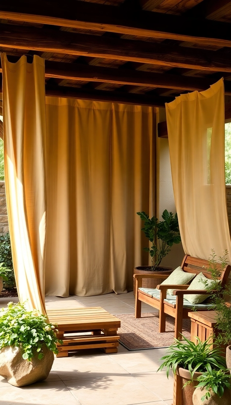 21 Stunning Patio Door Curtain Ideas That Will Transform Your Space (You Won't Believe #11!) - 15. Rustic Canvas