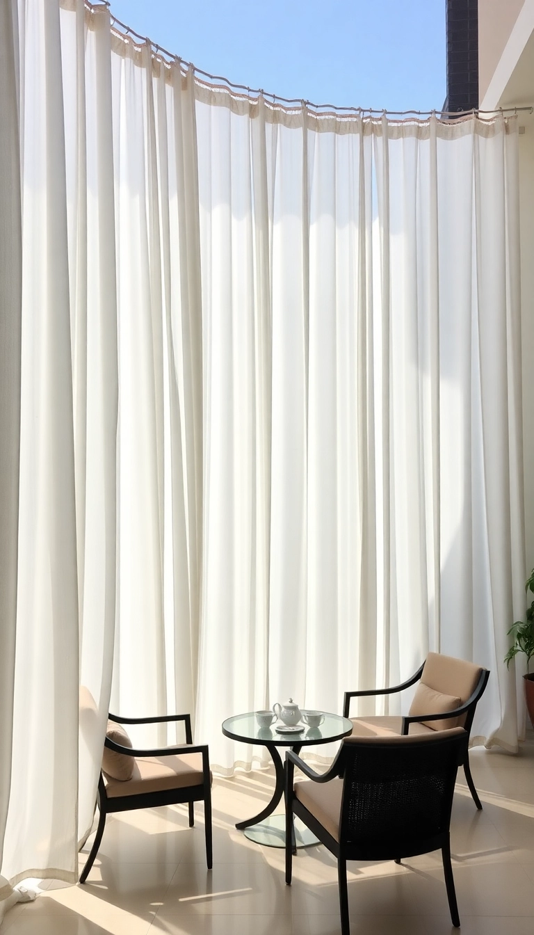 21 Stunning Patio Door Curtain Ideas That Will Transform Your Space (You Won't Believe #11!) - 5. Sheer Sophistication