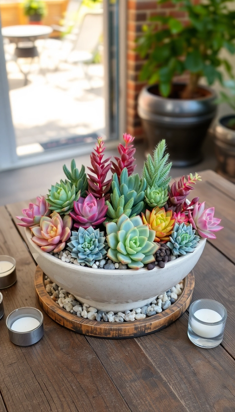 25 Affordable Farmhouse Table Centerpieces That Look Expensive! - 6. DIY Succulent Arrangement