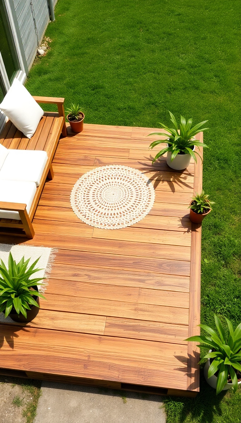 15 Affordable Floating Deck Ideas That Will Transform Your Backyard Into a Dream Oasis! - 1. Minimalist Wood Palette Deck