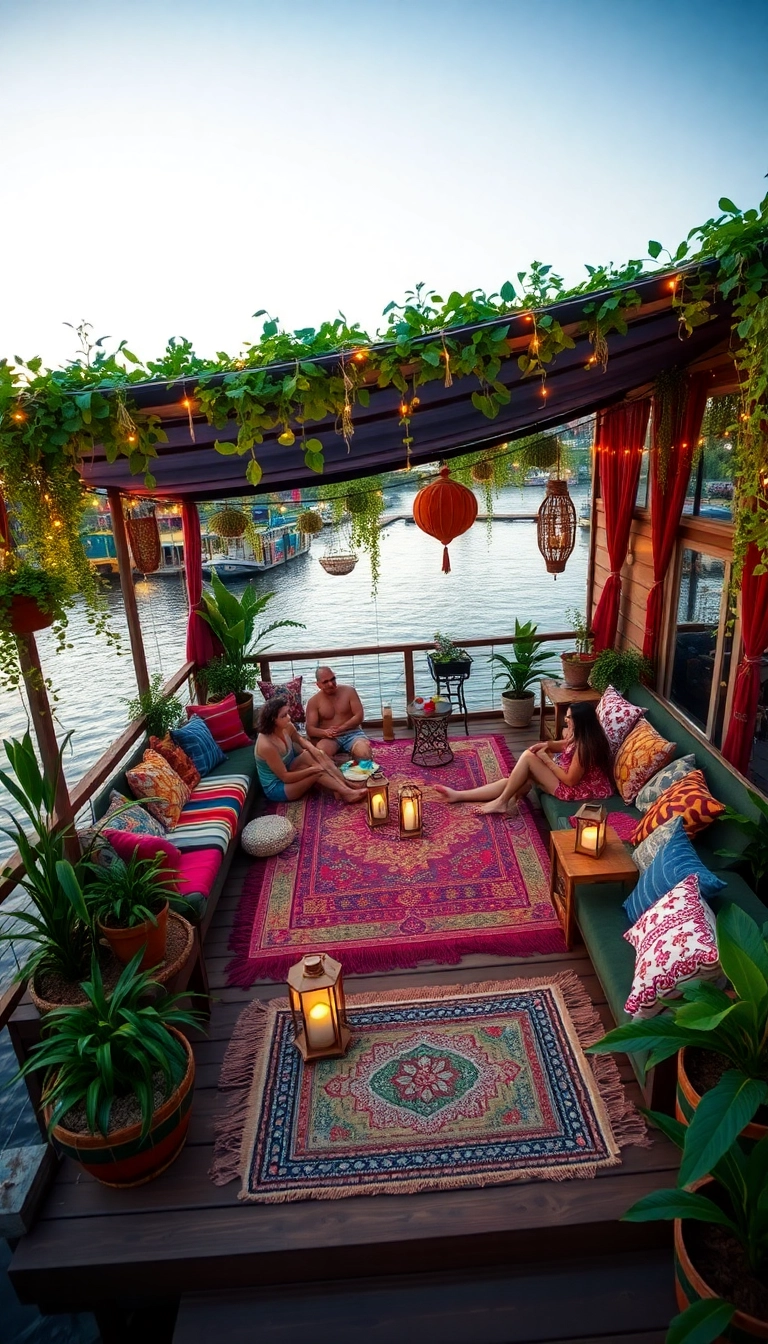 15 Affordable Floating Deck Ideas That Will Transform Your Backyard Into a Dream Oasis! - 13. Bohemian Floating Deck