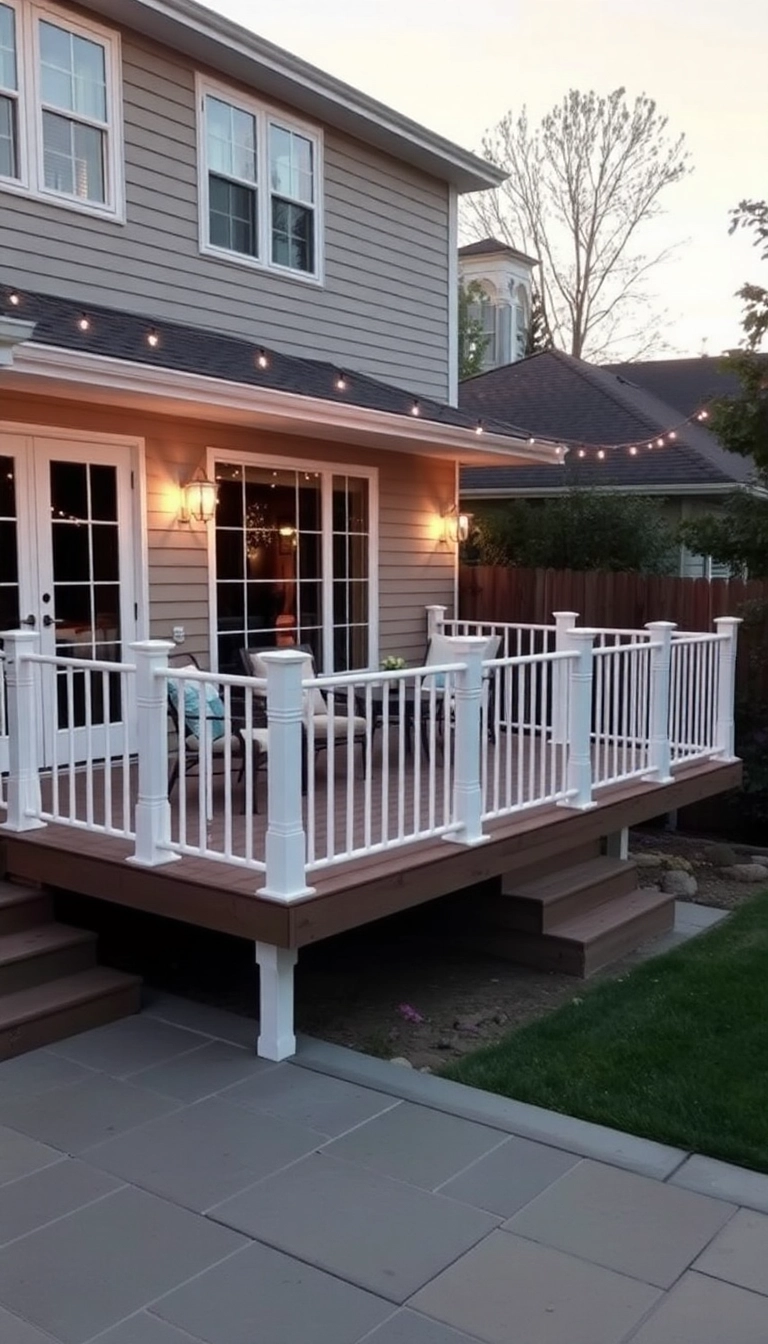 15 Affordable Floating Deck Ideas That Will Transform Your Backyard Into a Dream Oasis! - 2. Raised Floating Deck with Railings