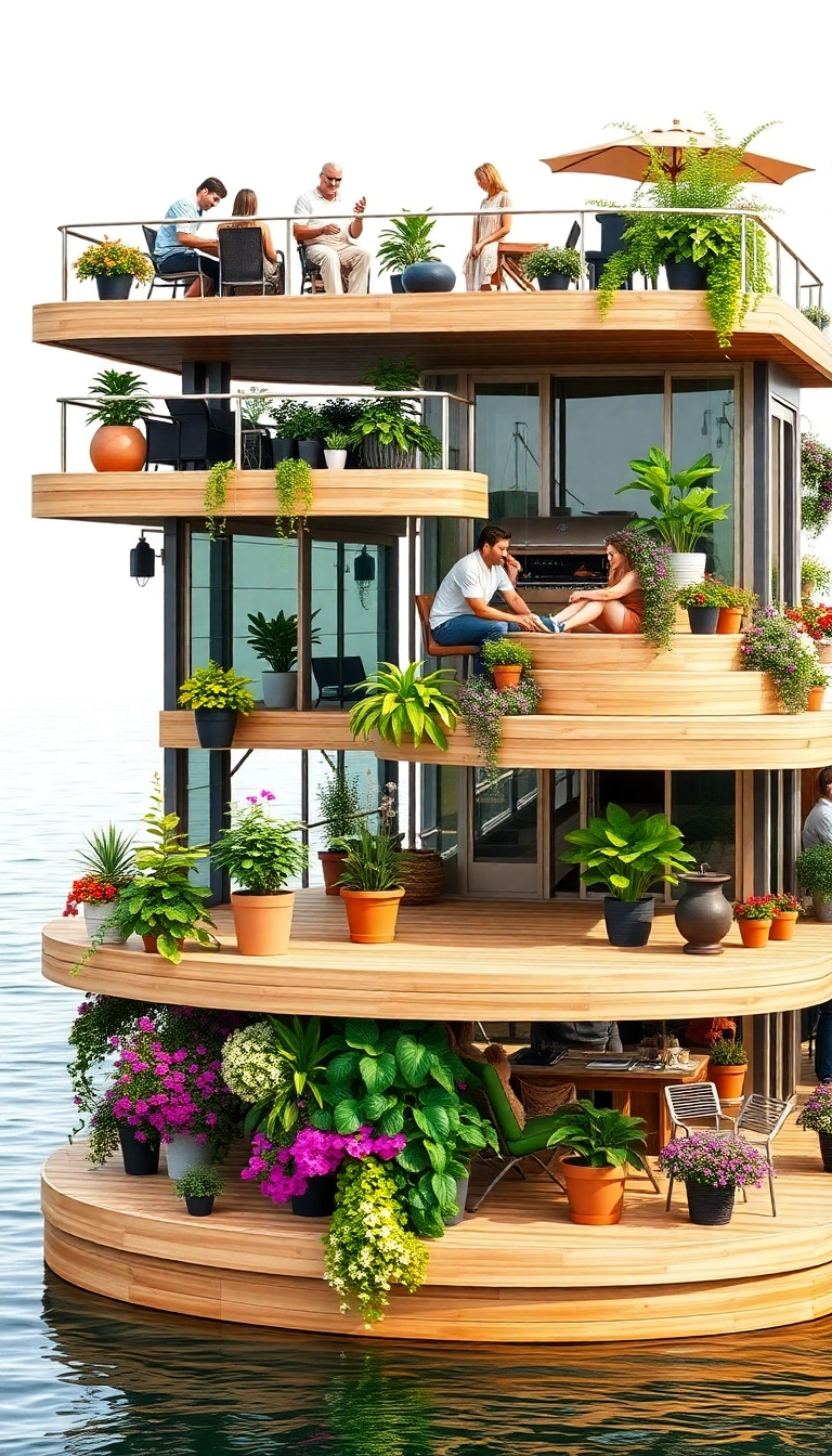 15 Affordable Floating Deck Ideas That Will Transform Your Backyard Into a Dream Oasis! - 3. Multi-Level Floating Deck