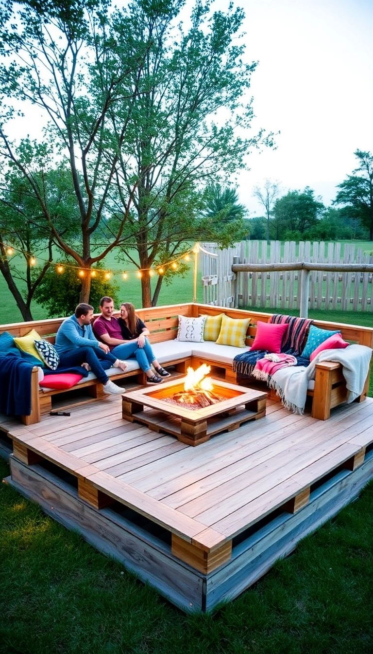 15 Affordable Floating Deck Ideas That Will Transform Your Backyard Into a Dream Oasis! - 4. DIY Pallet Sofa Deck