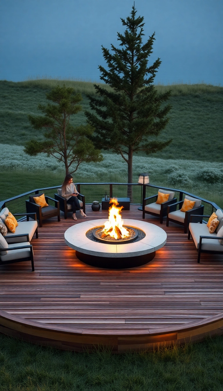 15 Affordable Floating Deck Ideas That Will Transform Your Backyard Into a Dream Oasis! - 7. Floating Deck with a Fire Pit