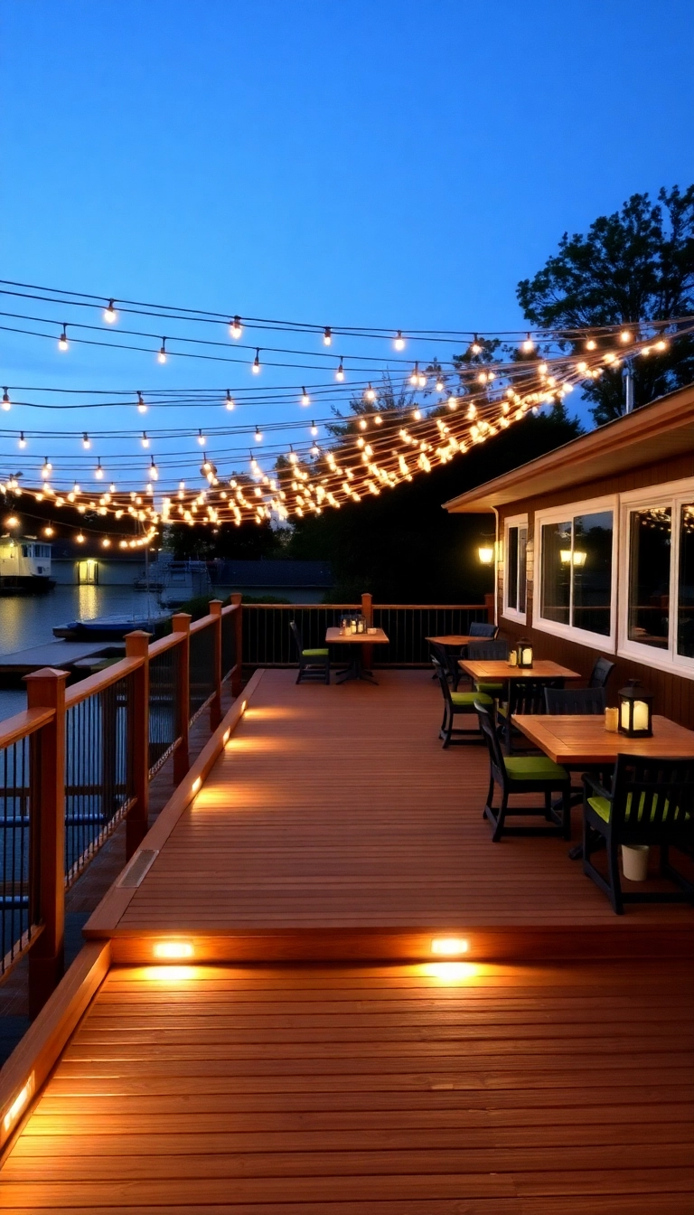 20 Modern Floating Decks That Will Leave You in Awe (Number 8 Is a Must-See!) - 6. Stylish Lighting Features