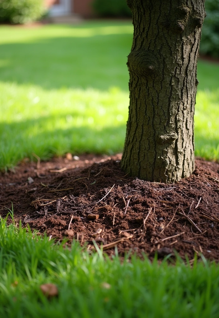 10 Stunning Edging Ideas Around Trees That Will Transform Your Garden! - 9. Mulch for a Clean Look