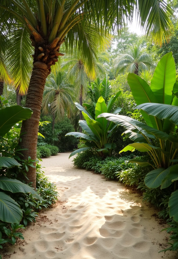 24 Beautiful Edging Ideas Around Trees to Create a Stunning Aesthetic Garden (You Won't Believe #15!) - 22. Soft Sand Pathways