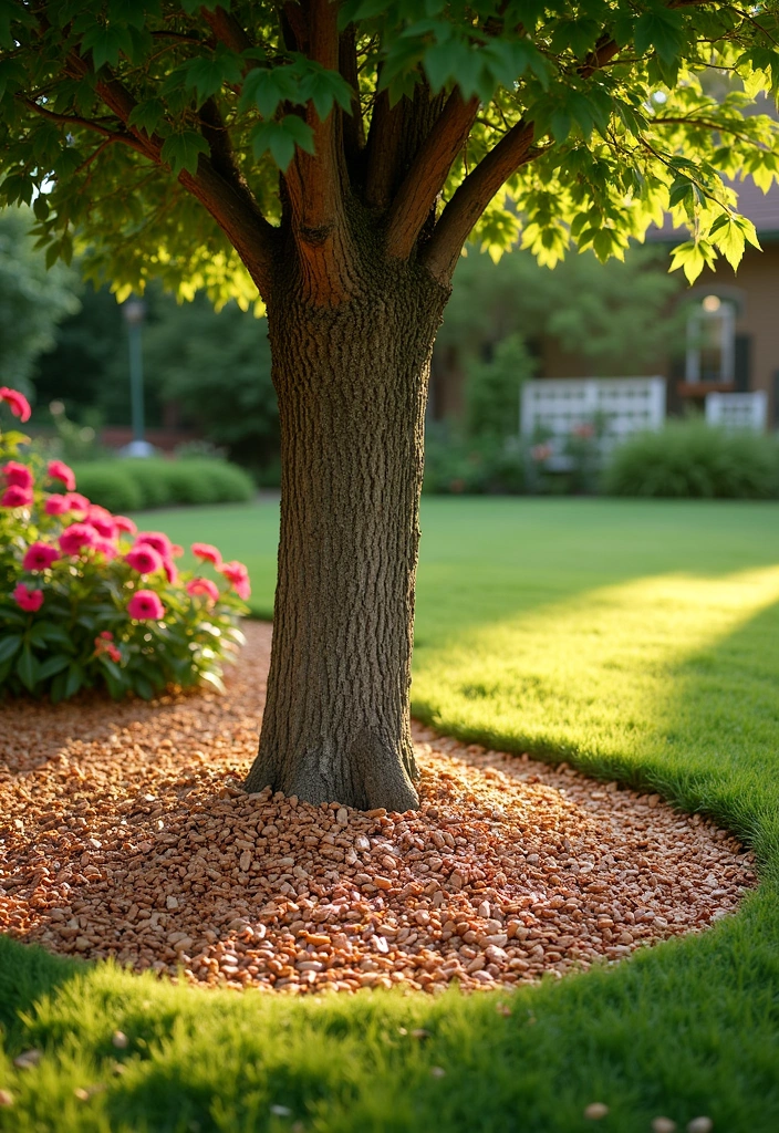 24 Beautiful Edging Ideas Around Trees to Create a Stunning Aesthetic Garden (You Won't Believe #15!) - 24. Captivating Wood Chips