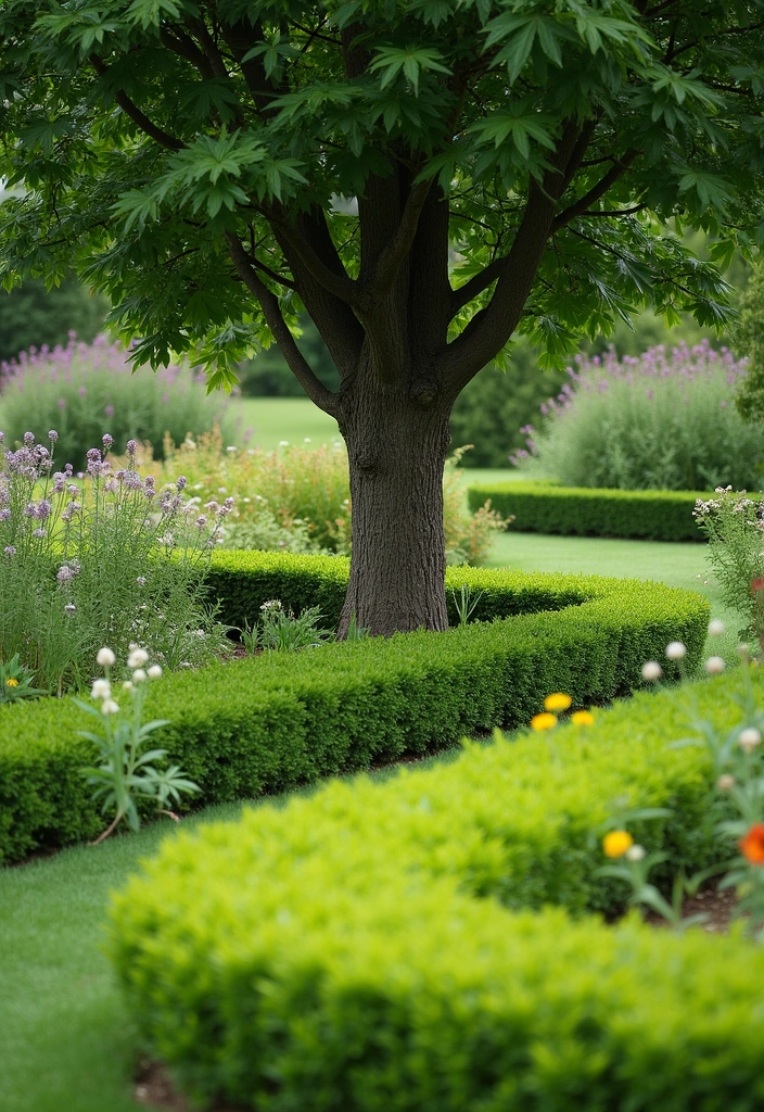 24 Beautiful Edging Ideas Around Trees to Create a Stunning Aesthetic Garden (You Won't Believe #15!) - 8. Natural Grass Edging