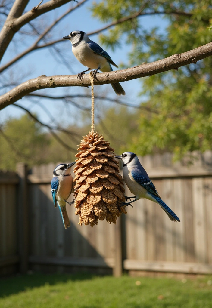 10 Easy Pine Cone Crafts That Anyone Can Do (No Experience Needed!) - 1. Pine Cone Bird Feeders