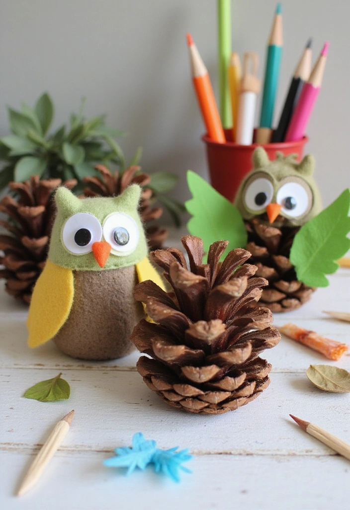 10 Easy Pine Cone Crafts That Anyone Can Do (No Experience Needed!) - 3. Pine Cone Animals