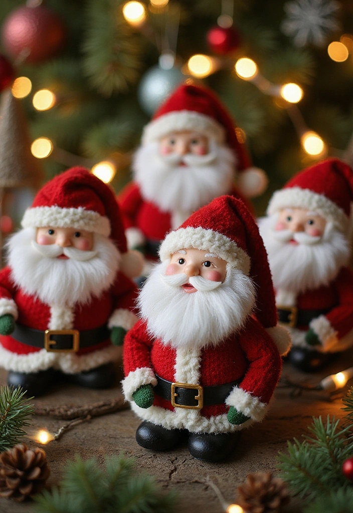 13 Pine Cone Ornaments That Will Make Your Holidays Sparkle (DIY Magic Awaits!) - 8. Pine Cone Santa Ornaments