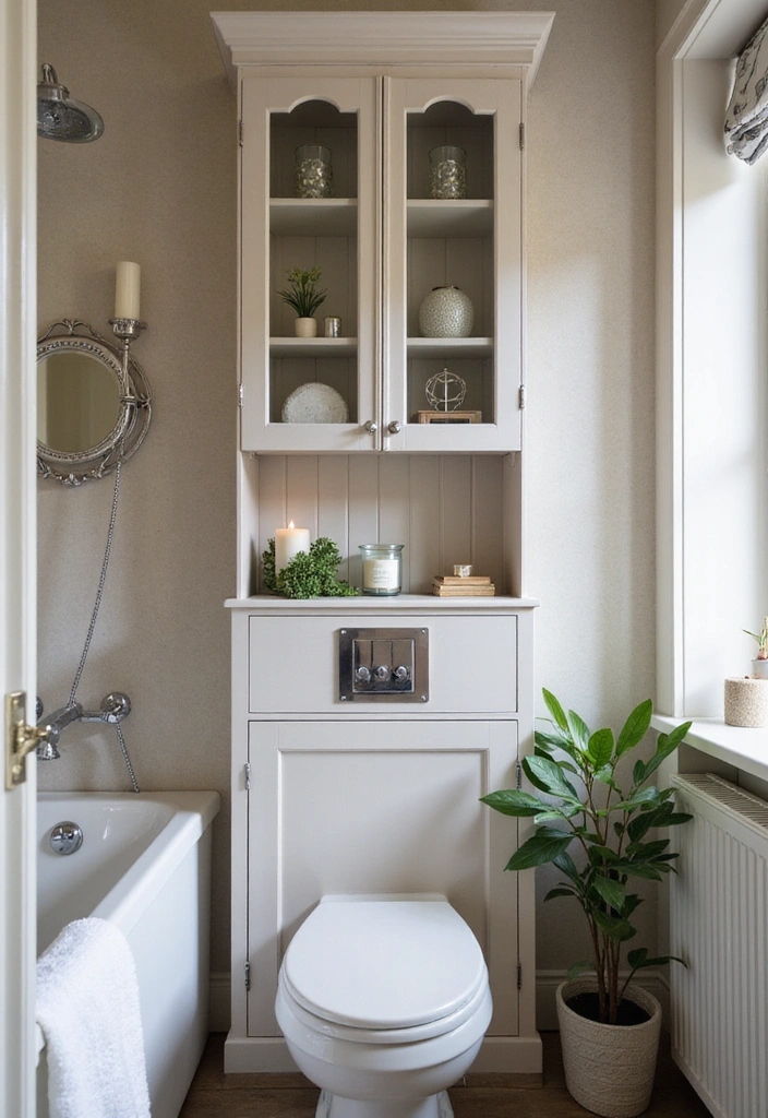 14 Decorative Bathroom Storage Ideas That'll Elevate Your Aesthetic! - 3. Elegant Wall-Mounted Cabinets