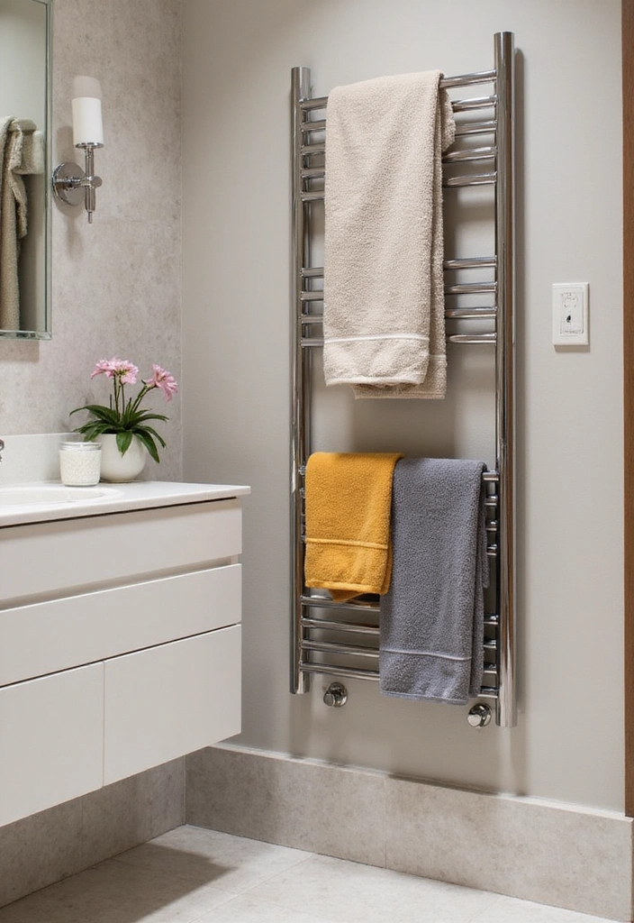 14 Decorative Bathroom Storage Ideas That'll Elevate Your Aesthetic! - 8. Elegant Towel Racks