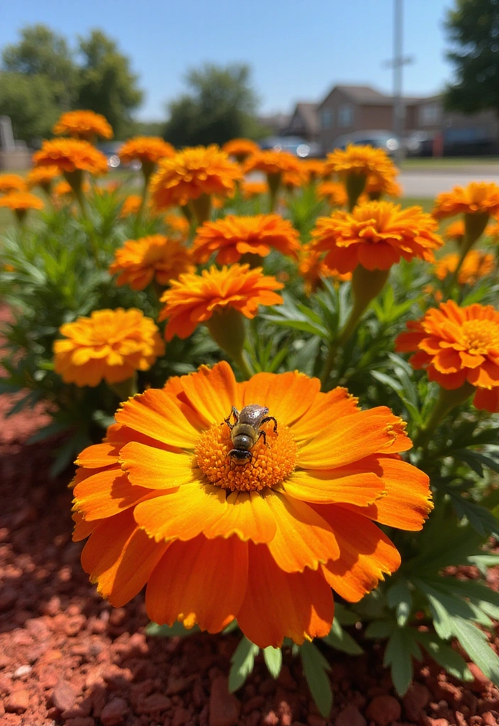 14 Perfect Plants to Pair with Red Mulch for a Vibrant Garden Makeover! - 1. Bright Marigolds: A Burst of Sunshine