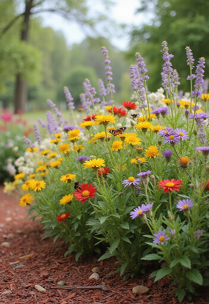 14 Perfect Plants to Pair with Red Mulch for a Vibrant Garden Makeover! - 12. Wildflowers: Natural Beauty