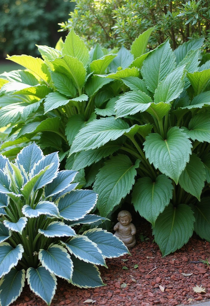 14 Perfect Plants to Pair with Red Mulch for a Vibrant Garden Makeover! - 2. Lush Hostas: A Textured Contrast