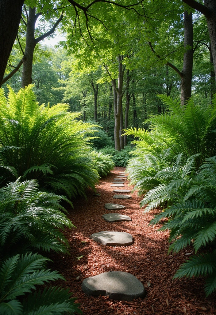 14 Perfect Plants to Pair with Red Mulch for a Vibrant Garden Makeover! - 7. Graceful Ferns: Soft Textures