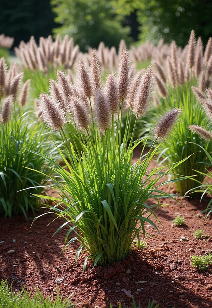 14 Perfect Plants to Pair with Red Mulch for a Vibrant Garden Makeover! - 9. Bold Ornamental Grasses: Movement and Texture