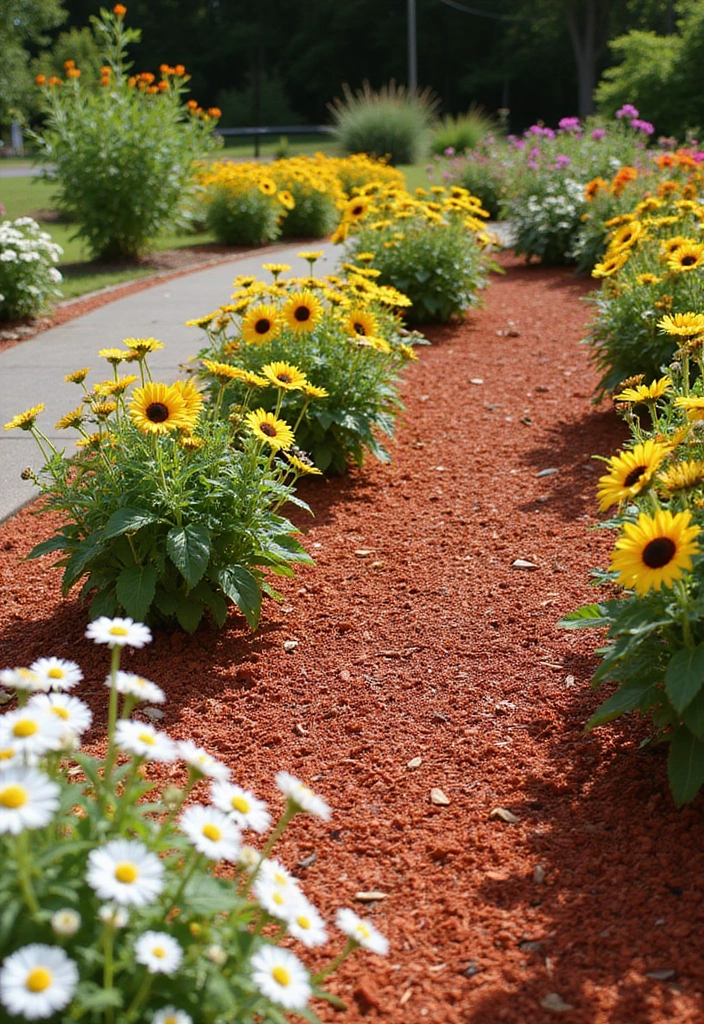 14 Seasonal Red Mulch Landscaping Ideas for Year-Round Beauty! - 1. Bold Borders with Red Mulch