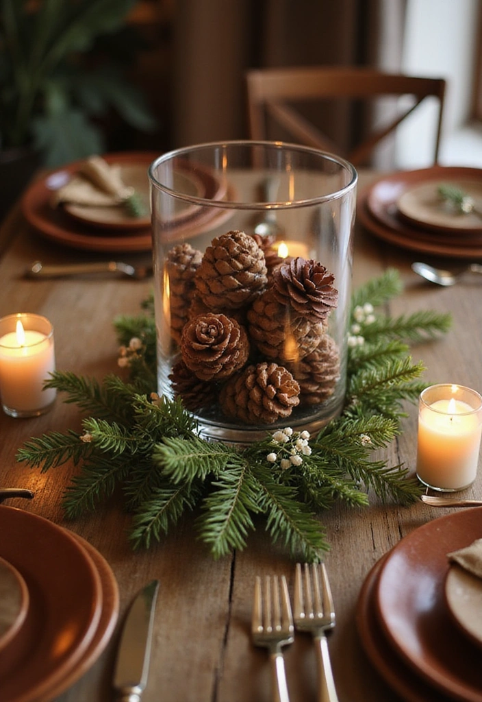 15 Pine Cone Decorations That’ll Transform Your Home into a Cozy Retreat! - 2. Pine Cone Table Centerpieces