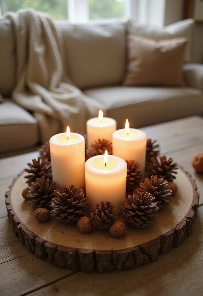 15 Pine Cone Decorations That’ll Transform Your Home into a Cozy Retreat! - 4. Pine Cone Candle Holders