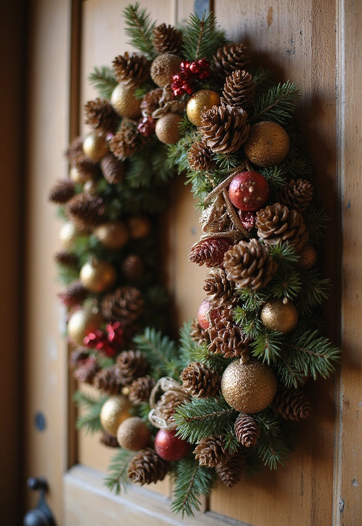15 Stunning Pine Cone Crafts That Will Transform Your Home Decor! - 1. Pine Cone Wreath