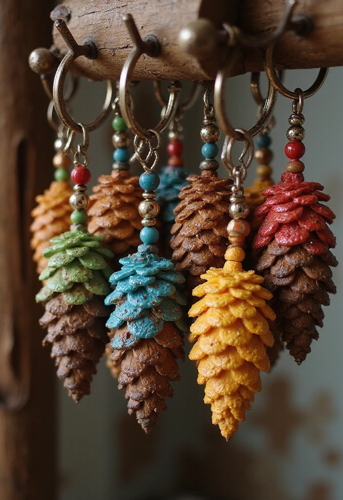 15 Stunning Pine Cone Crafts That Will Transform Your Home Decor! - 13. Pine Cone Keychains