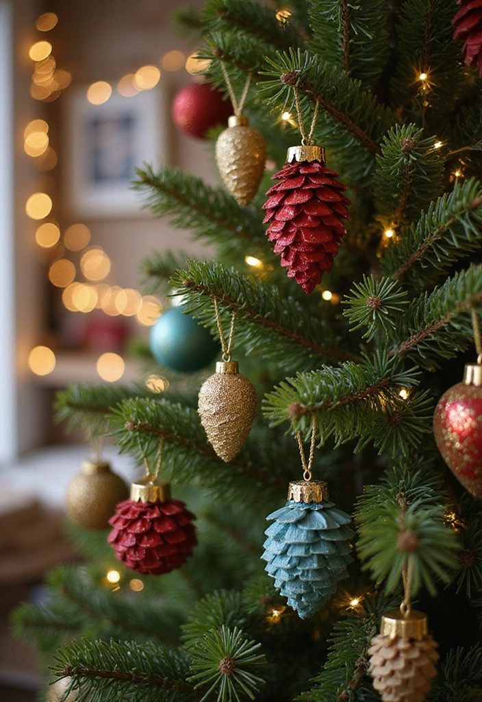 15 Stunning Pine Cone Crafts That Will Transform Your Home Decor! - 5. Pine Cone Christmas Tree Ornaments