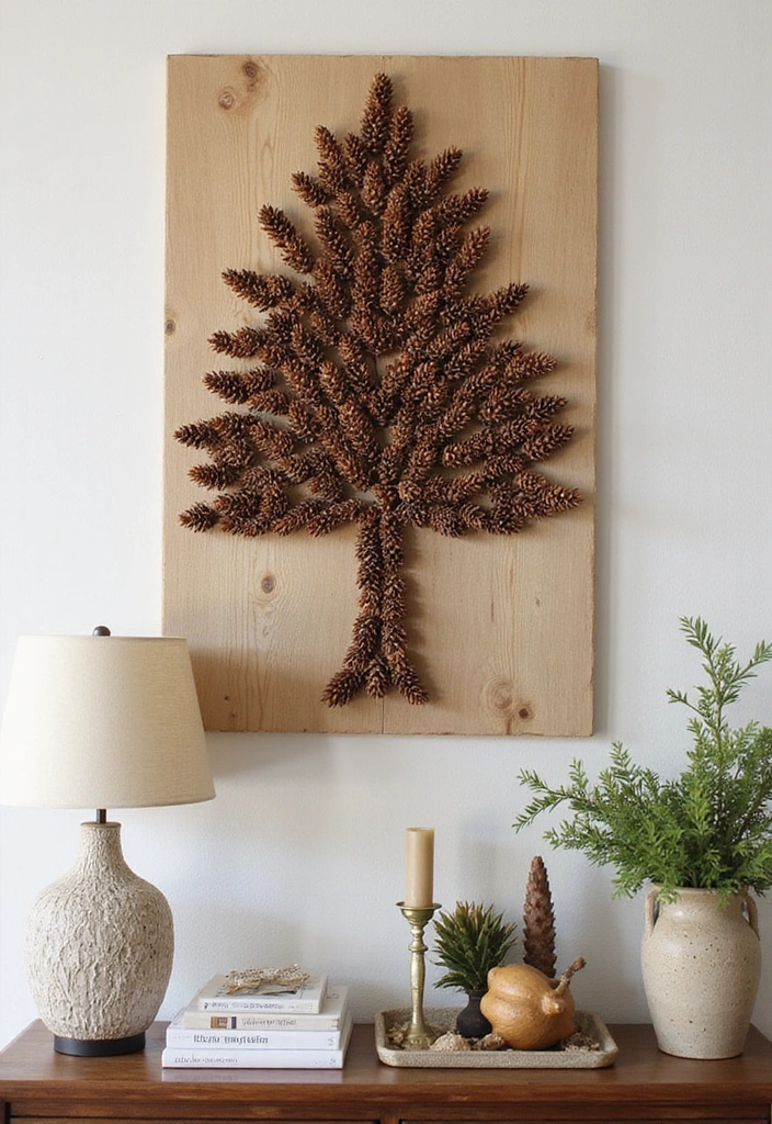 15 Stunning Pine Cone Crafts That Will Transform Your Home Decor! - 8. Pine Cone Wall Art