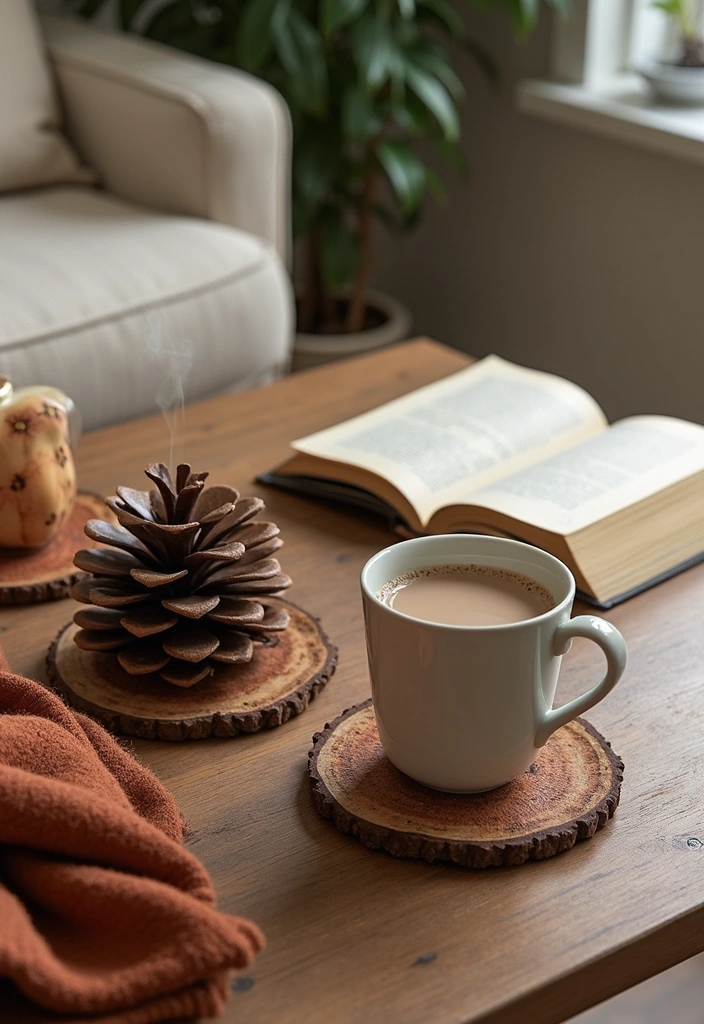 15 Stunning Pine Cone Crafts That Will Transform Your Home Decor! - 9. Pine Cone Coasters