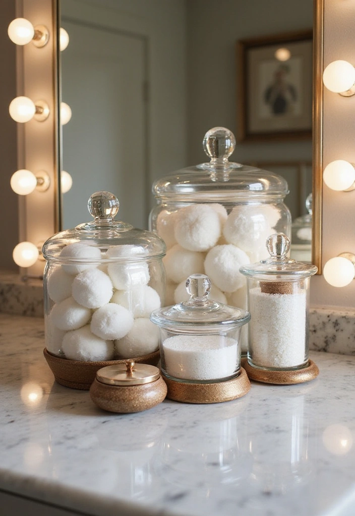 18 Luxurious Bathroom Storage Ideas That Make Your Space Feel Like a Spa! - 14. Luxury Apothecary Jars