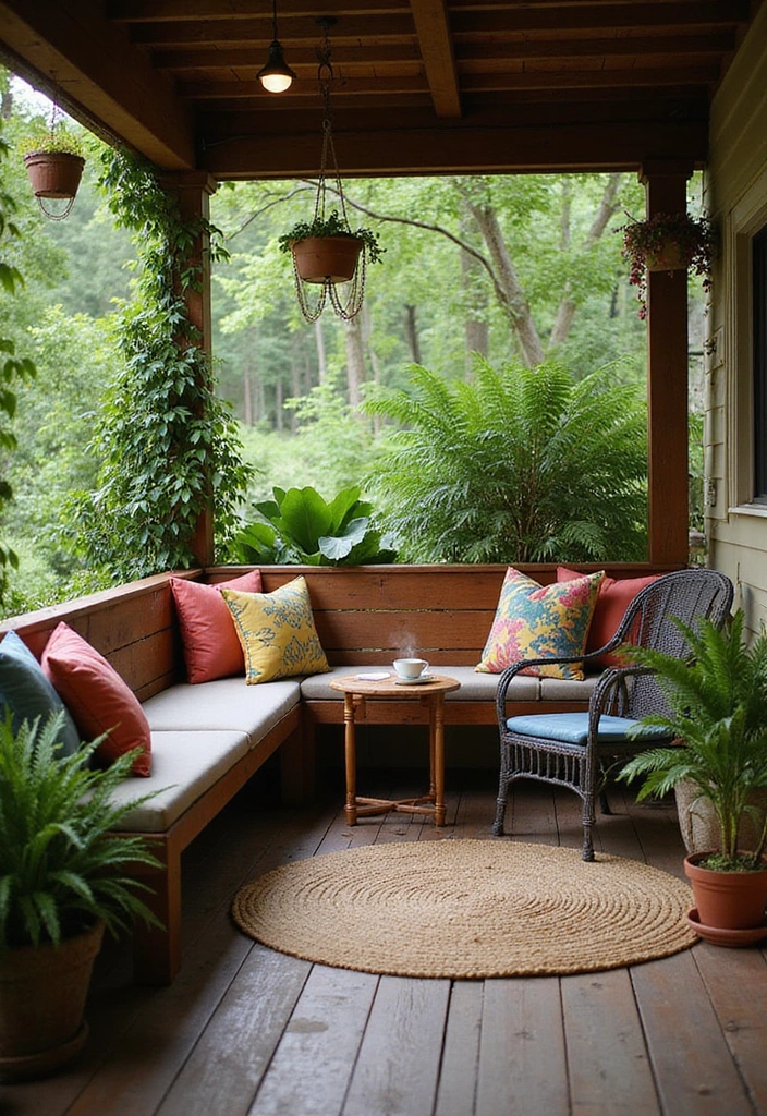 19 Unique Under Deck Landscaping Ideas for a Cool and Cozy Retreat! - 1. Cozy Nook with Built-in Benches