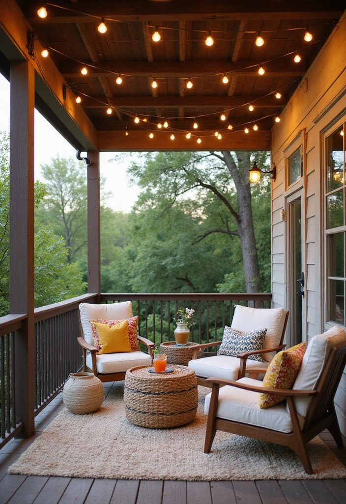 19 Unique Under Deck Landscaping Ideas for a Cool and Cozy Retreat! - 4. Outdoor Rug and Cozy Seating