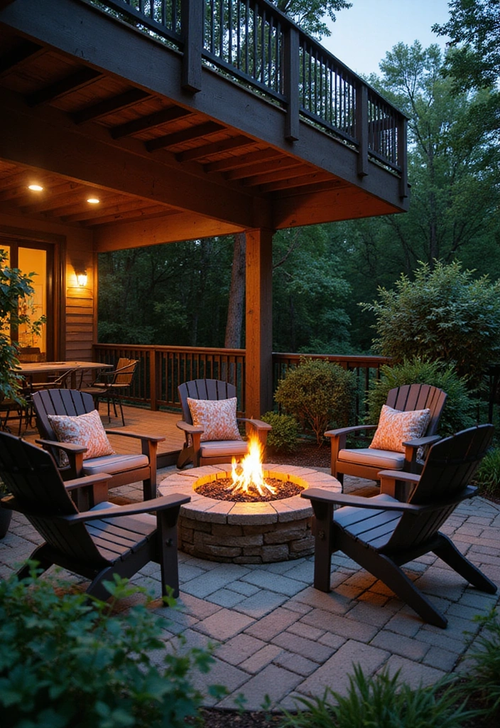 19 Unique Under Deck Landscaping Ideas for a Cool and Cozy Retreat! - 6. Cozy Fire Pit Area