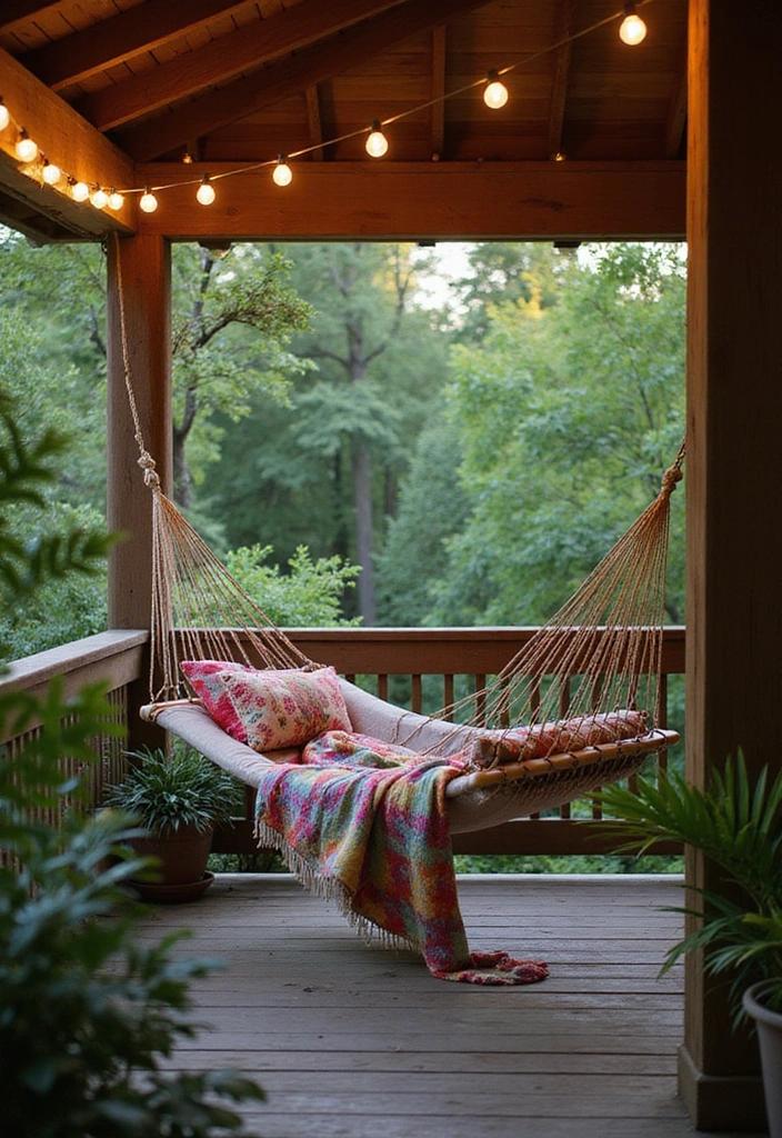 19 Unique Under Deck Landscaping Ideas for a Cool and Cozy Retreat! - 9. Hammock for Relaxation