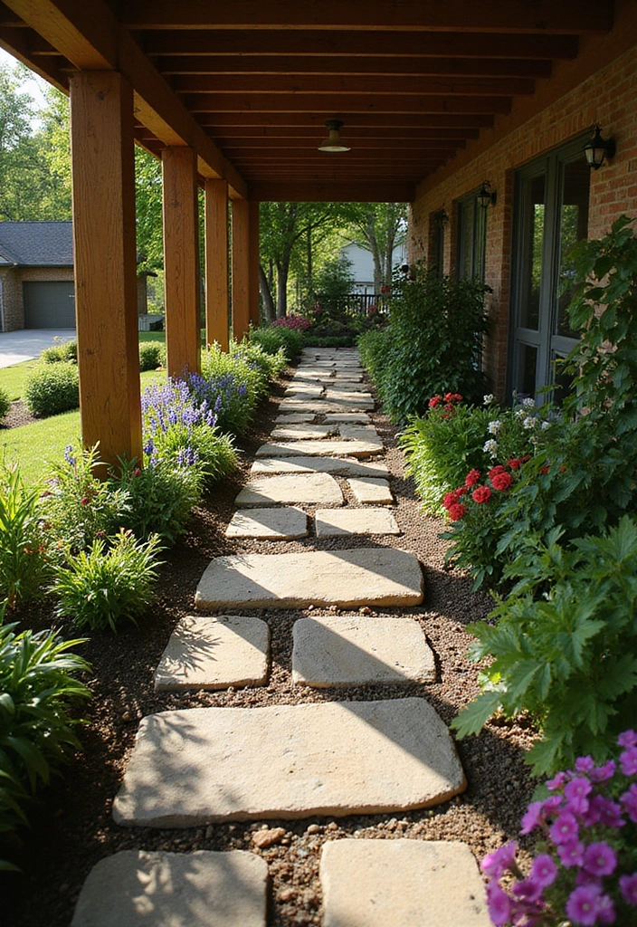 20 DIY Under Deck Landscape Projects That Won't Break the Bank (You’ll Love #16!) - 3. Stone Pathway