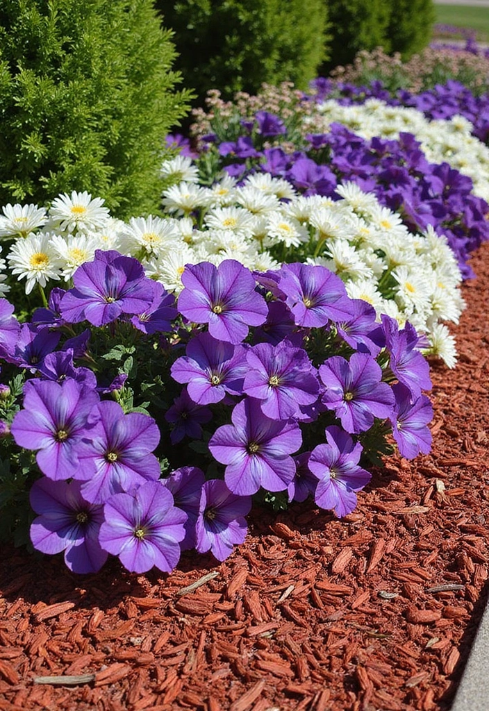 20 Gorgeous Flower Bed Ideas with Red Mulch That Will Wow Your Neighbors! - 13. Color Coordinated Theme