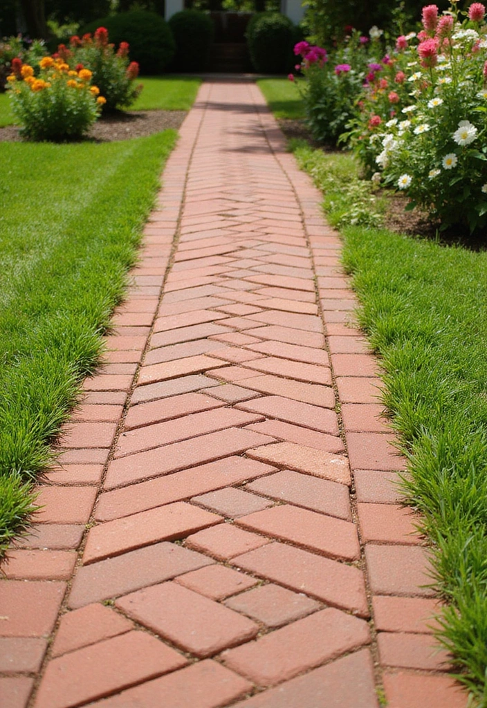 21 Budget-Friendly Paver Walkway Ideas That Look Like a Million Bucks (Wait Until You See #12!) - 1. Classic Brick Elegance