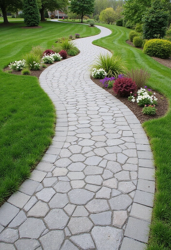 21 Budget-Friendly Paver Walkway Ideas That Look Like a Million Bucks (Wait Until You See #12!) - 15. Hexagonal Paver Design